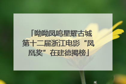 呦呦凤鸣星耀古城 第十二届浙江电影“凤凰奖”在建德揭榜